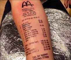 200,482 likes · 4,848 talking about this. Mcdonalds Kvitto Som Tatuering Varfor Inte Feber Pryl