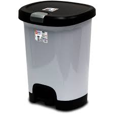 Hefty 7 Gallon Textured Step On Trash Can With Lid Lock And Bottom Cap Multiple Colors Walmart Com Trash Can Bathroom Trash Can Stainless Steel Texture