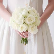 Crystal white roses bridesmaid wedding bouquet bridal artificial silk flowers. Affordable Bridal Bouquet Classic White Afterrainflorist Pj Florist