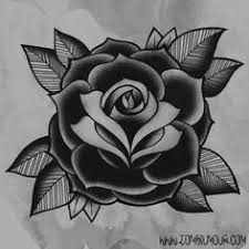 Black Rose Traditional Rose Tattoos Old School Rose Sailor Jerry Tattoos