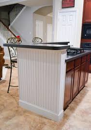 Beadboard Around Island Could Cover Where Trash Can Rubbed Fake Wood Off Beadboard Kitchen Beadboard Home