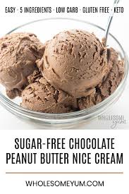Chocolate Peanut Butter Nice Cream Recipe Learn How To Make Nice Cream Without Bananas Or An Nice Cream Recipe Low Carb Ice Cream Recipe Sugar Free Ice Cream
