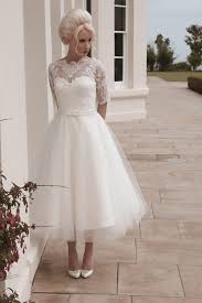 Long sleeve vintage wedding dresses. Vintage Inspired Tea Length Lace Wedding Dresses Fashion Dresses