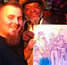 What happened to the talented artist who created free-handed drawings in  Victoria, Texas?