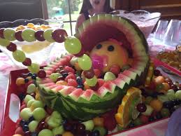 Pin By Edwina Dixon On Diy Projects To Try Baby Shower Watermelon Baby Shower Fruit Tray Baby Shower Fruit