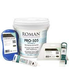 Roman Pro 505 1 Gal Wallpaper Adhesive Kit For Small Sized Rooms 209923 The Home Depot Adhesive Wallpaper Adhesive Wallpaper