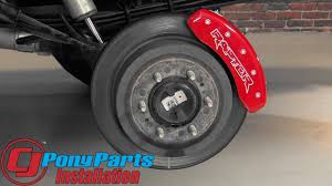 This is a superior alternative to caliper paints with no cleaning or messy prep work. F 150 Raptor Mgp Brake Caliper Cover Set With Silver Raptor Logo Red 2012 2014 Installation Youtube