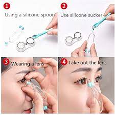 Learn to use your contact lenses without touching them with our optiwand and opticase Amazon Com Soft Contact Lenses Remover And Insertion Tool Contact Tweezers And Soft Silicone Scoop For Girls With Long Nails Perfect Gift For Contact Lens New User Green Health Household