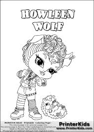 Baby Monster High Coloring Pages Monster High Howleen Wolf Baby Chibi Cute Coloring Page 1112 Cute Coloring Pages Cartoon Coloring Pages Coloring Pages