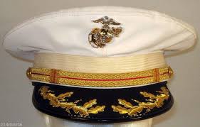 Usmc Us Marine Corps Male Field Grade Officer Dress Blues White Hat Cap Cover Usmc Us Marine Us Marine Corps