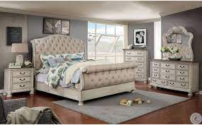 The roomplace's selection of queen bed sets is truly outstanding. Lysandra White Upholstered Queen Sleigh Bed From Furniture Of America Coleman Furniture