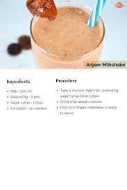 Anjeer Milkshake Fig Milkshake Recipe Tastedrecipes Recipe In 2020 Milkshake Recipes Shake Recipes Milkshake