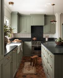 Meet A Seattle Designer Who S Making Waves Traditional Kitchen Island Kitchen Design Color Green Kitchen Cabinets