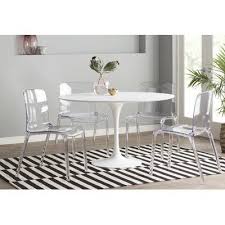 Orren Ellis Maryln Side Chair Finish Transparent Clear Dining Room Contemporary Dinning Room Chairs Dining Table