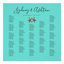 Starfish Brides Large Seating Chart Poster