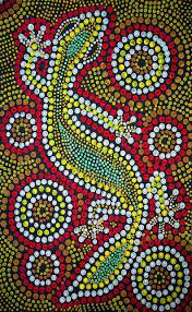Gecko Dot Painting Final Aboriginal Dot Painting Dot Art Painting Aboriginal Dot Art