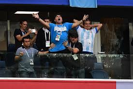 Image result for maradona at Russia 2018