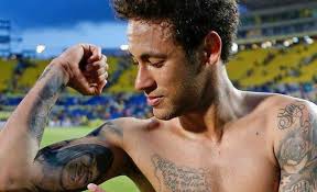 Adorable neymar jr neck tattoo. Barcelona Star Neymar Flaunts New Tattoo Of His Mother S Face While Celebrating Hat Trick