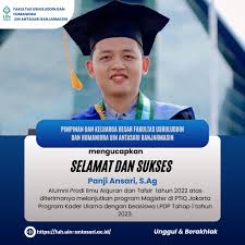 Panji Ansari, Alumni FUH tahun 2022 yang Raih Beasiswa LPDP Pendidikan  Kader Ulama 2023. - Fakultas Ushuluddin dan Humaniora