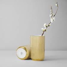 Find inspiration for setting a beautiful, elegant table using the rhombe dinner service. Lyngbyvase Gold Vases From Lyngby Porcelain