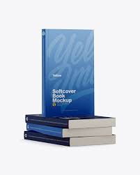 4 Glossy Softcover Books Mockup Half Side View In Stationery Mockups On Yellow Images Object Mockups Mockup Free Psd Mockup Psd Mockup