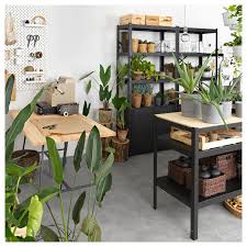 bror plank met kast zwart 170x40x190 cm ikea shelving unit shelving ikea