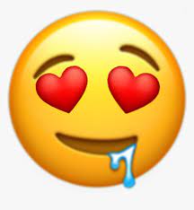 People can express love for people, animals, food, and everything in between. Emojis Drooling Hearteyes Aesthetic Mine Heart Eyes Drool Emoji Hd Png Download Transparent Png Image Pngitem