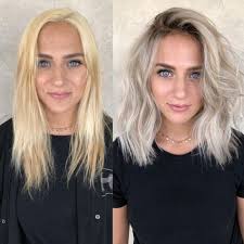Cool Ash Blonde Balayage Shades Silver Shoulder Length Straight Beige Sandy Icy With Images Ash Blonde Hair Colour Fresh Hair Hair Styles