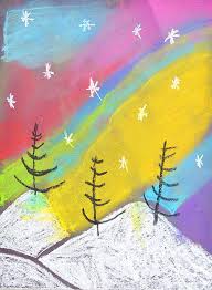 Beautiful Northern Lights Chalk Art For Kids One Little Project If you're working from photos (or taking. beautiful northern lights chalk art for