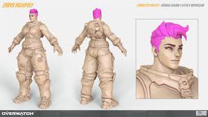 Zarya Highpoly Renaud Galand On Artstation At Https Www Artstation Com Artwork Vblje Overwatch Zbrush Character Modeling