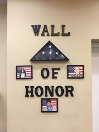 Thanks To Frank For Working On My Wall Of Honor For Memory Care In Legacy Oaks Now Our Veterans Are Properl Wall Of Honor Memory Care Unit Military Home Decor