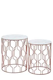 This Metallic And Marble Side Table Just Goes To Show Mixed Materials Rule Living Room Side Table Rose Gold Room Decor Bedroom Decor Design