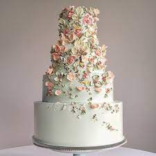 See more ideas about wedding cakes, wedding, cake. Beautiful Pastel Green Wedding Cake Decorated With Floral Petalsby Cynzcakes
