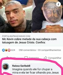 Letras de músicas de mc kevin como 'cavalo de troia', 'terapia', 'pra inveja é tchau (part. Portalrapnascaixas Com Mc Kevin Cobre Metade Da Sua Cabeca Com Tatuagem De Jesus Cristo Confira 624 258 Comentarios 33 Compartilhamentos Compartilhar Raissa Garibaldi Imagina Quando Ele For Chupar A Mina E