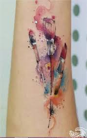 Watercolor Brushes Tattoo Brush Tattoo Paintbrush Tattoo Makeup Tattoos