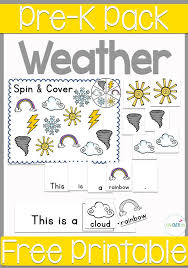 Free Printable Weather Pre K Pack Preschool Weather Weather Activities Preschool Weather Kindergarten