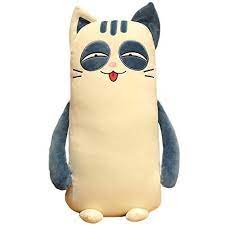 White Cat Soft Plush Kitty Hugging Long Throw Pillow Cute Kitten Stuffed Animals Kitty Cat Shape Sleep In 2021 Kitten Stuffed Animals Stuffed Animal Cat Puppy Pillows