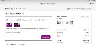 I thought you filled out one and you got offered one or the other. Wayfair Credit Card Myfico Forums 6282755