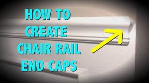 You can also use a miter saw for cutting the rails. How To Make End Caps For A Chair Rail Youtube