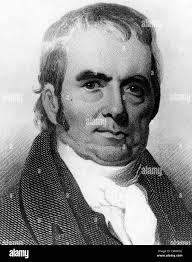 John Marshall, (1755-1835), juge en chef de la Cour suprême, ch. 1808..  Avec la permission de la CSU : Archives