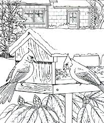 Color pictures, email pictures, and more with these birds coloring pages. Cardinal Bird House Coloring Page Coloringsun Com Coloring Home