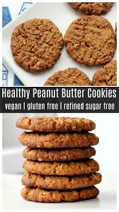 Healthier Peanut Butter Cookies Recipe Healthy Peanut Butter Cookies Healthy Peanut Butter Vegan Peanut Butter Cookies