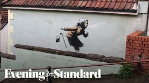 Graffiti artist banksy setting up studio in nyc for a month. Possible Banksy Graffiti Of Sneezing Woman Appears In Bristol Youtube