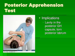 Image result for Shoulder Apprehension Test