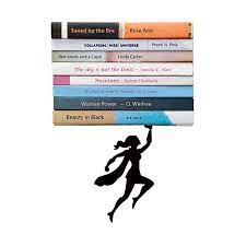 amazon com artori design wondershelf black metal female superwoman floating bookshelf unique bo bookshelves book lovers gifts kitchen wall shelf with hooks