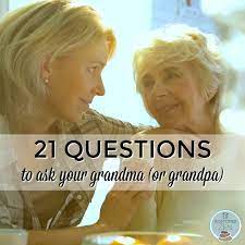 Challenge them to a trivia party! 21 Questions To Ask Your Grandma Or Grandpa Fit Bottomed Girls