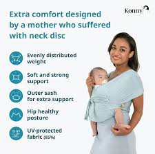 Buy Konny Baby Wrap Carrier Air Mesh For Summer Hassle Free Moisture Wicking And Breathable Infant Sling Perfect For Newborn Babies To 44 Lbs Toddlers Charcoal M Online In Vietnam B0891ttbxk