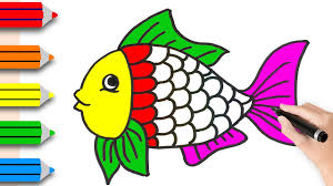Fish Drawing Pictures Kids Colored Bird Pencil Drawing Drifting with the tide musician: fish drawing pictures kids colored