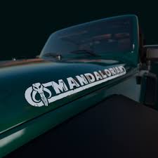 Download Mandalorian Edition Distressed Decal Boba Fett Sticker For Jeep Hood