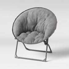 fuzzy kids saucer chair gray pillowfort saucer chairs swing chair diy wooden office chair